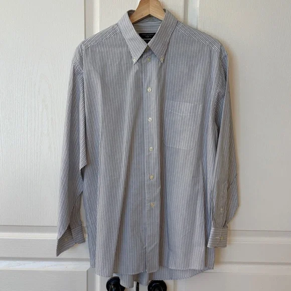 Dockers Men's Button-Down Stripe Shirt - Blue & White - Picture 1 of 5